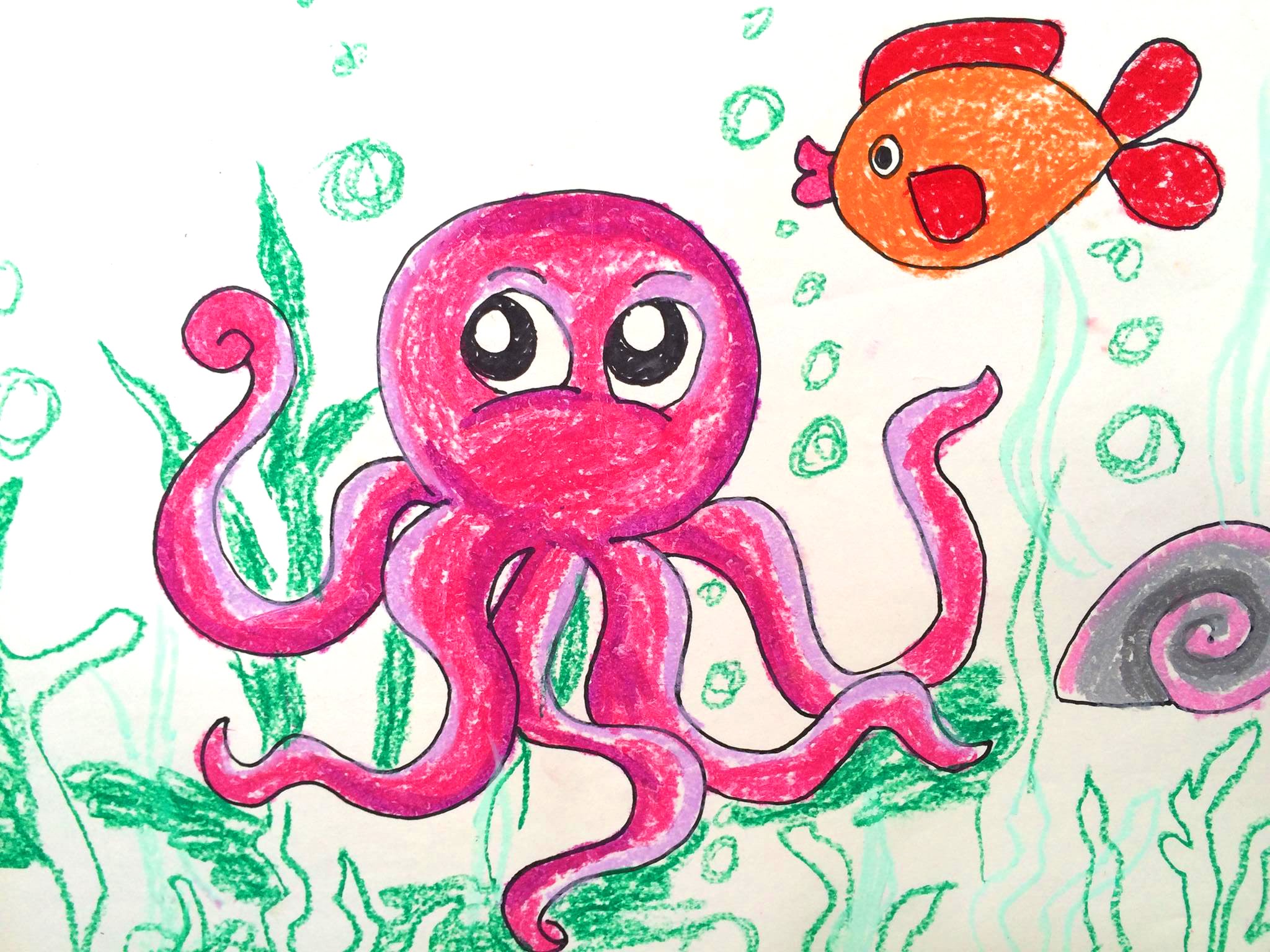 Octopus Drawing For Kids at GetDrawings | Free download