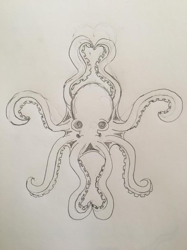 645x860 Cute Octopus Drawing By Angeladesigns