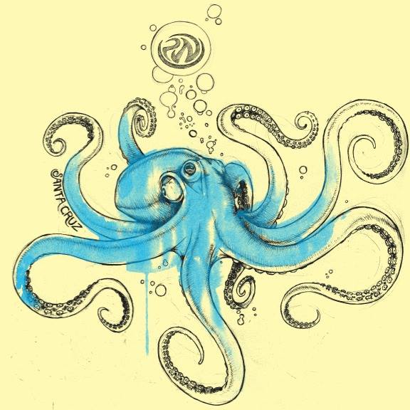 576x576 Pus Blue Pencil Octopus Tattoo Tattoo, Artsy