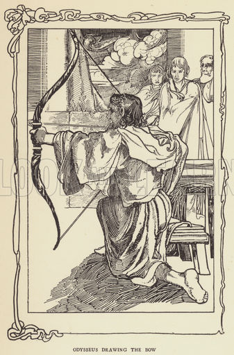337x512 Odysseus Drawing The Bow