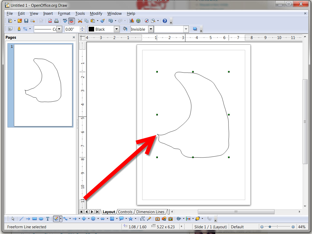 1200x900 How To Draw Freeform Shapes Using Open Office Draw 3 Steps
