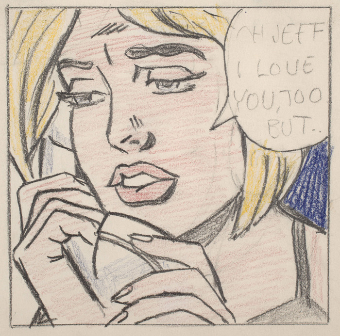 700x693 Roy Lichtenstein Drawing First