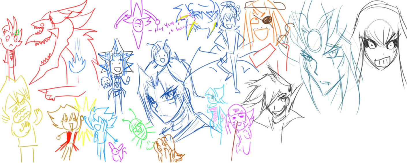 1411x566 Yugioh Drawing From Aodsf 2011 By Slifertheskydragon
