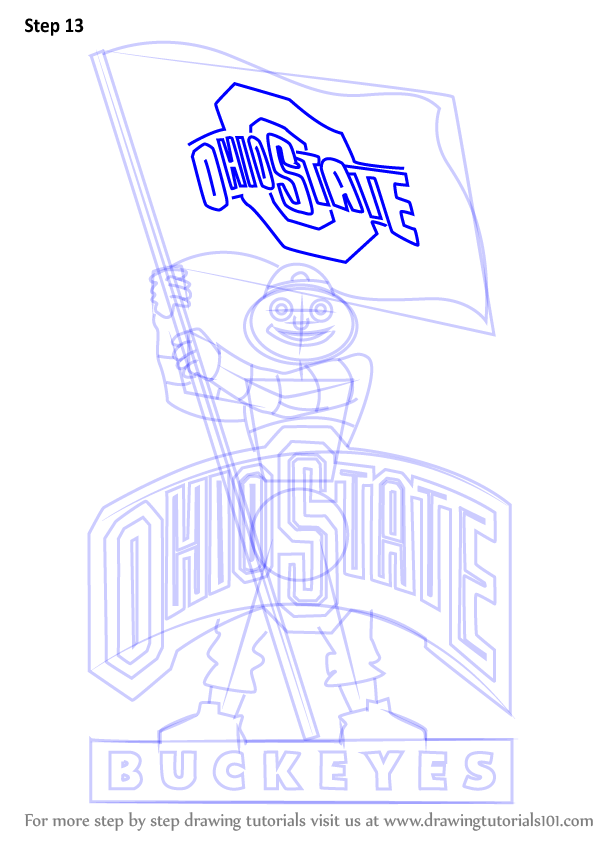 598x844 Step By Step How To Draw Ohio State Buckeyes Mascot