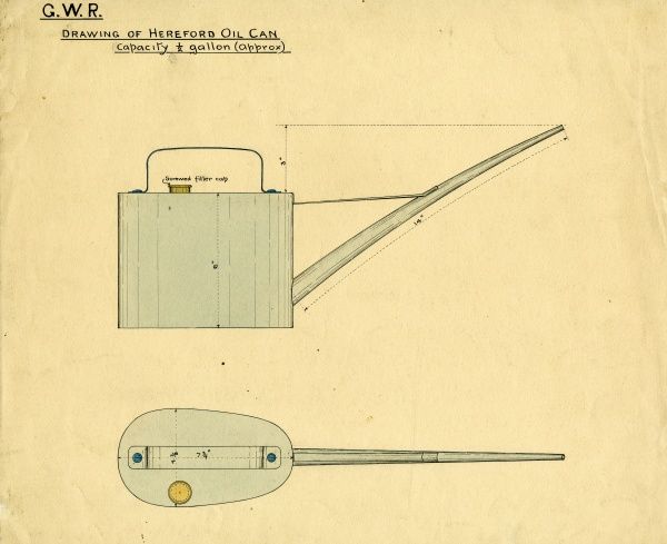 600x489 Drawing For A Gwr Oil Can