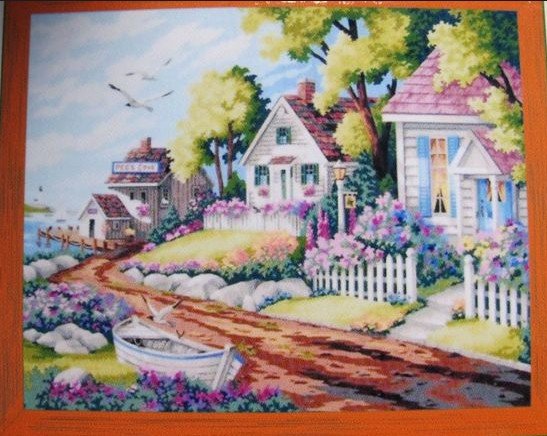 547x436 Free Shipping Diy House Oil Painting Drawing By Number Paint Tool