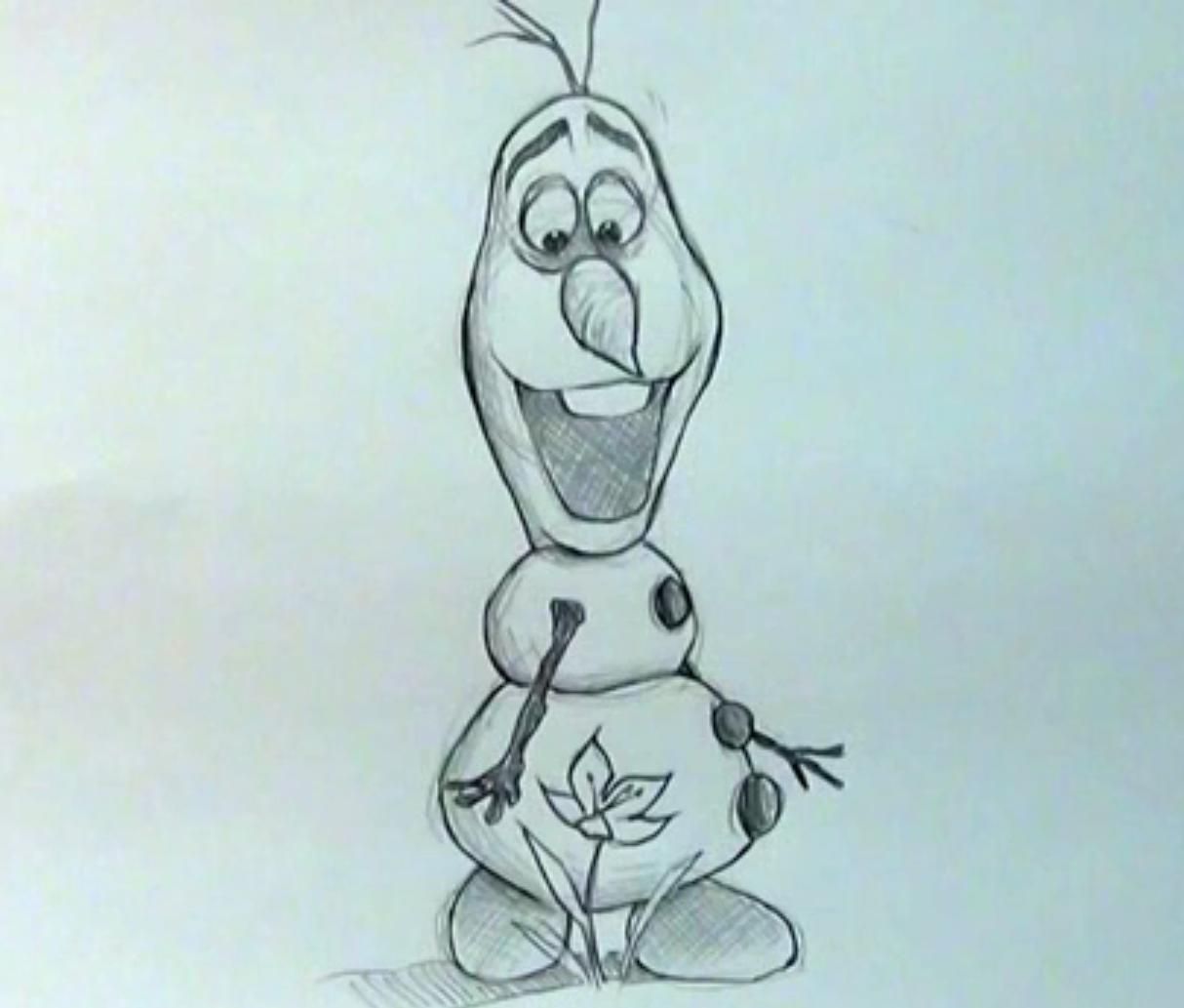1214x1033 Olaf Frozen Dibujo A Lapiz