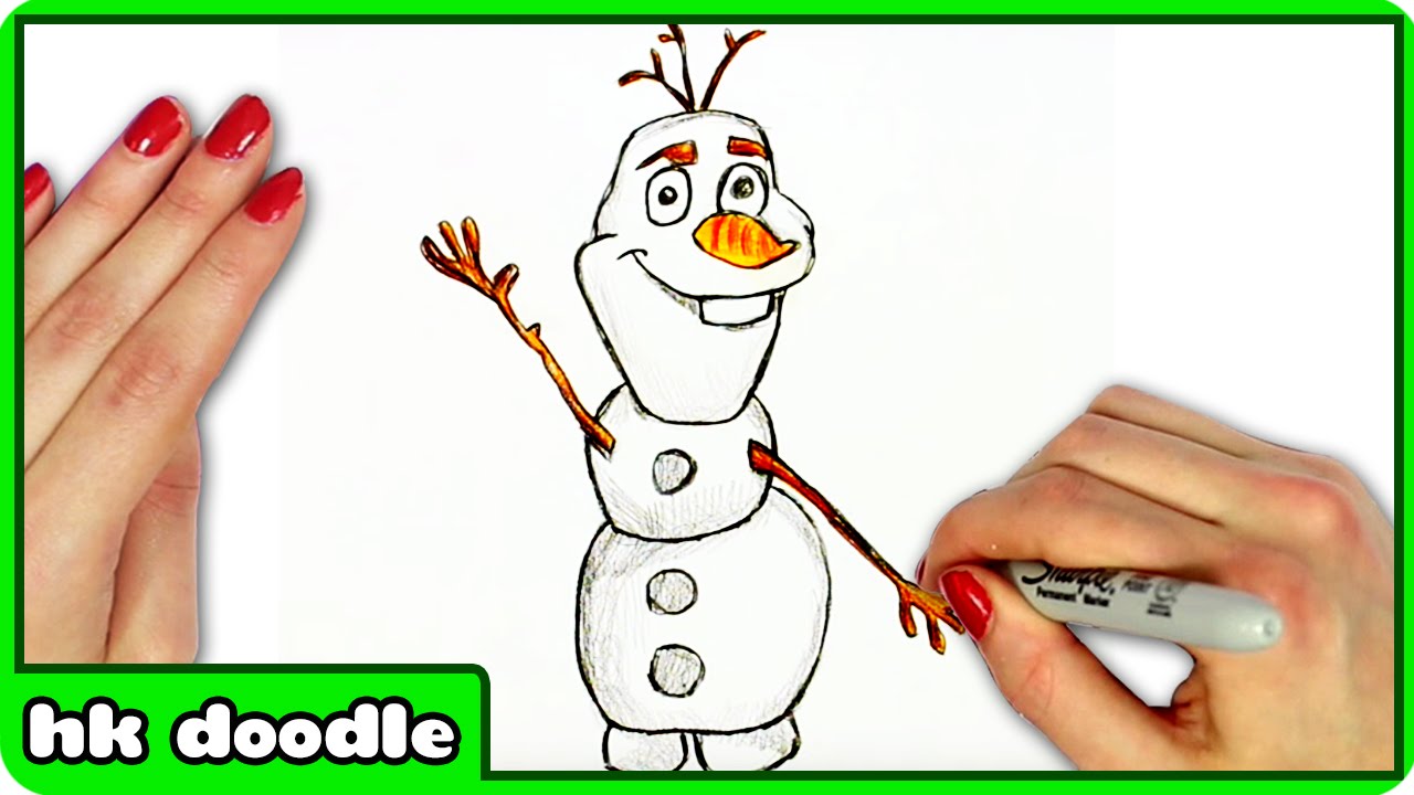 1280x720 How To Draw Olaf The Snowman From Disney's Frozen