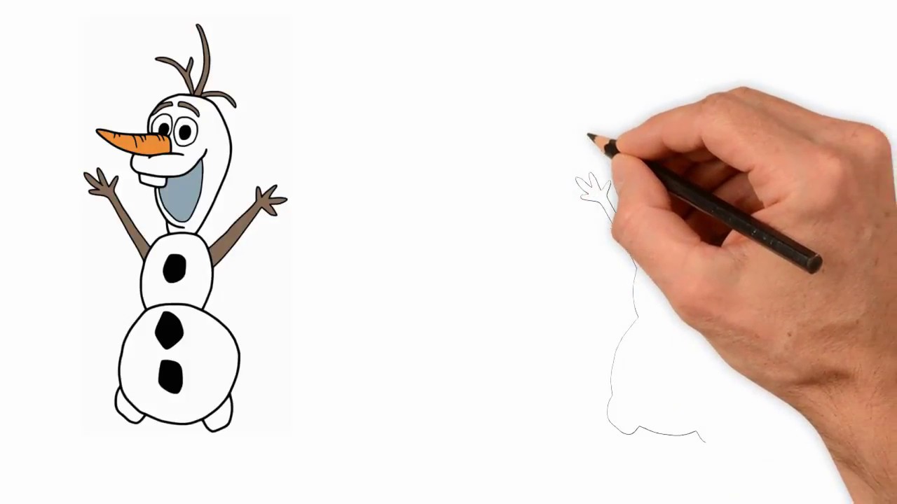 1280x720 How To Drawing Happy Olaf The Snowman Mr. Painting