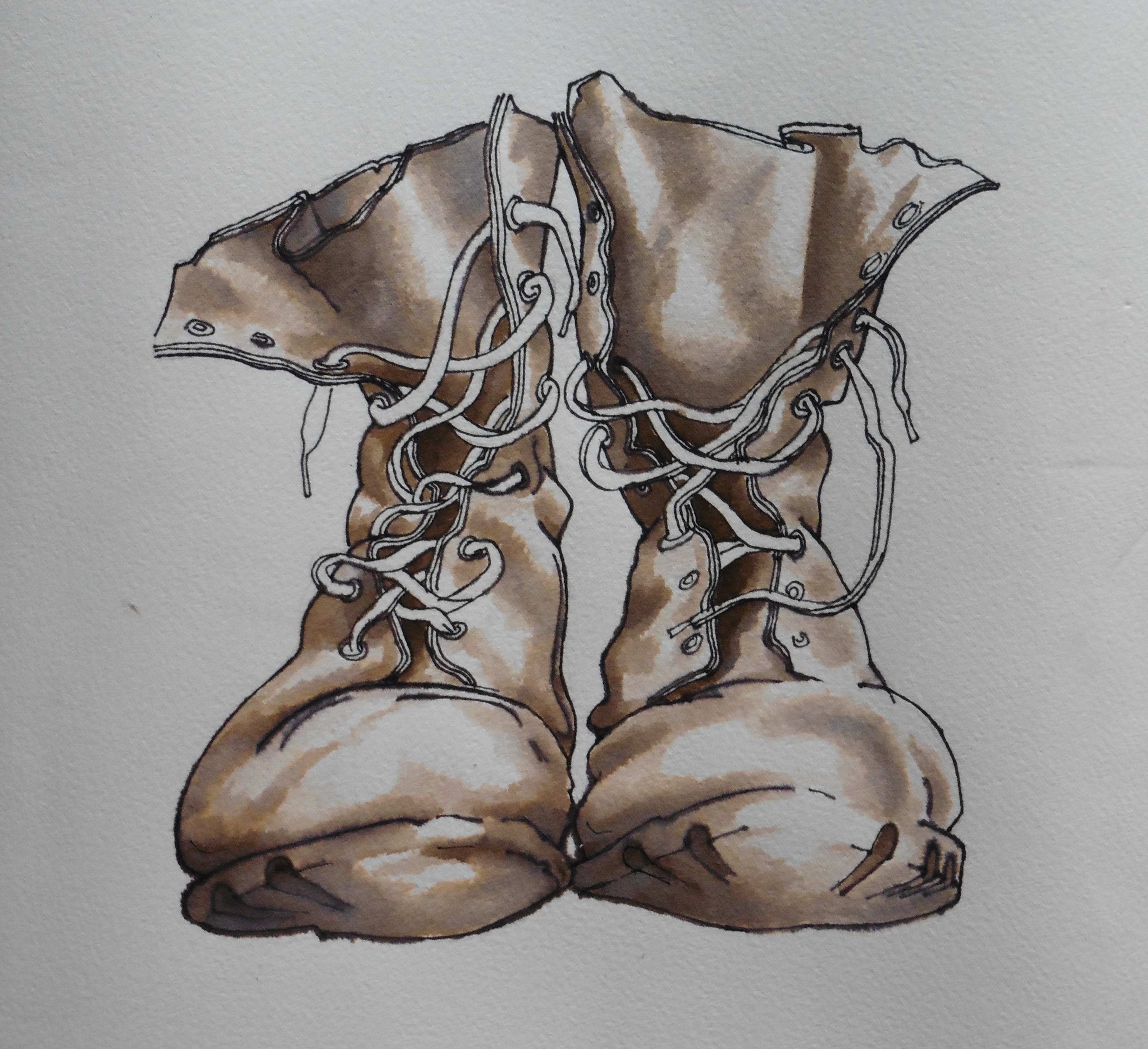 3400x3107 Old Boots 1990 2017 Alistair Mcdonald's Art