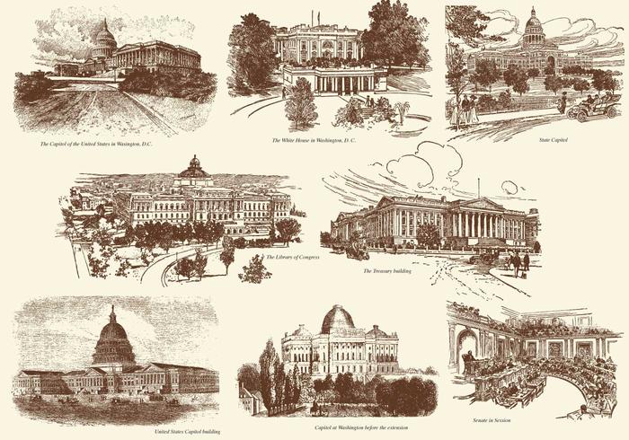 700x490 Old Style Drawing Us Buildings