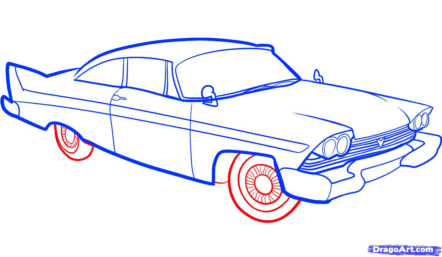 1408x818 How To Draw An Old Car, Old Car Step 7 How To Draw