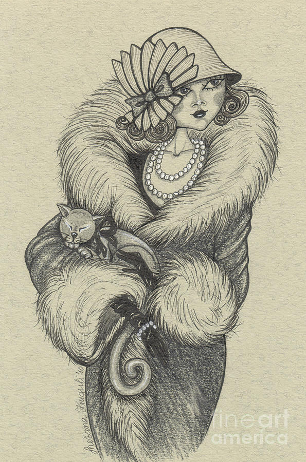 595x900 Old Fashioned Drawing By Snezana Kragulj