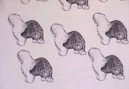 499x345 Old English Sheepdog Fabric
