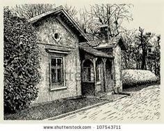 236x189 Drawings Of Farm Houses Vintage Farm House With Family Drawing