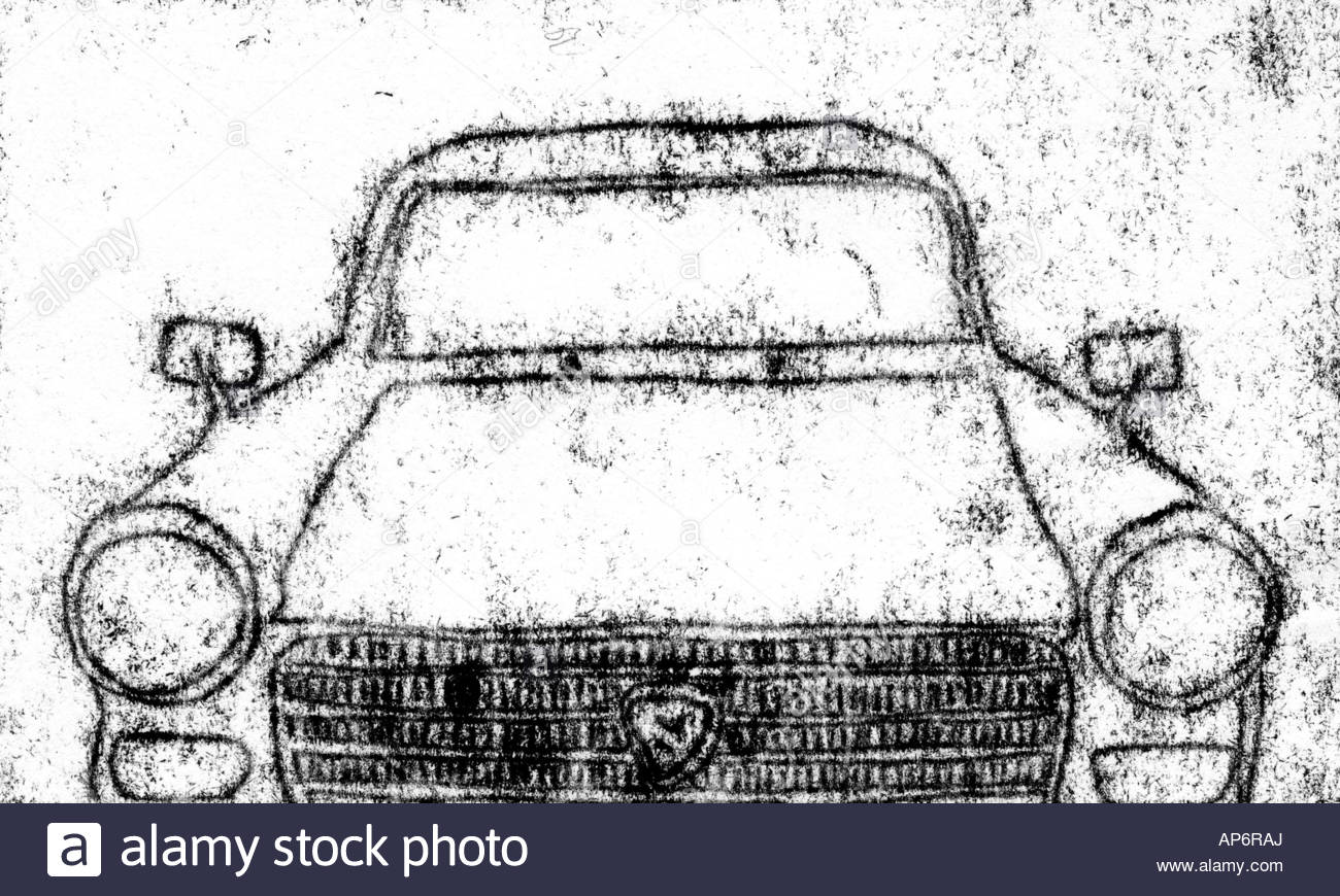 1300x870 Car Front Drawing Peugeot Old Design Travel Light Print