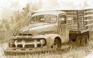 300x187 Ford Truck Drawings Fine Art America