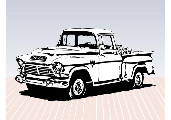 700x490 Old Truck Sketch