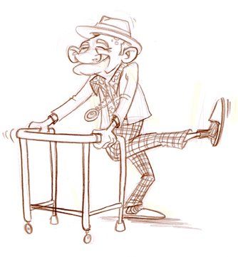 334x361 Old Couple Sketch By Luigil Cards Couple Sketch