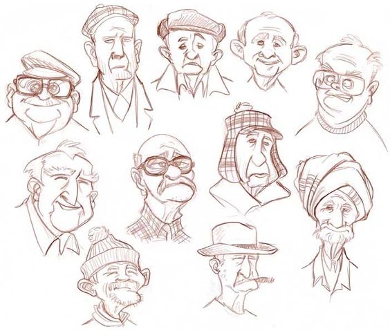 564x479 Sketch Old Men