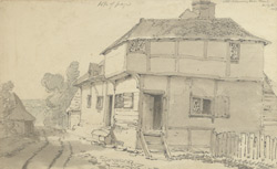 250x153 Pencil Drawing Of Old House In Newington, 18th Or 19th Century