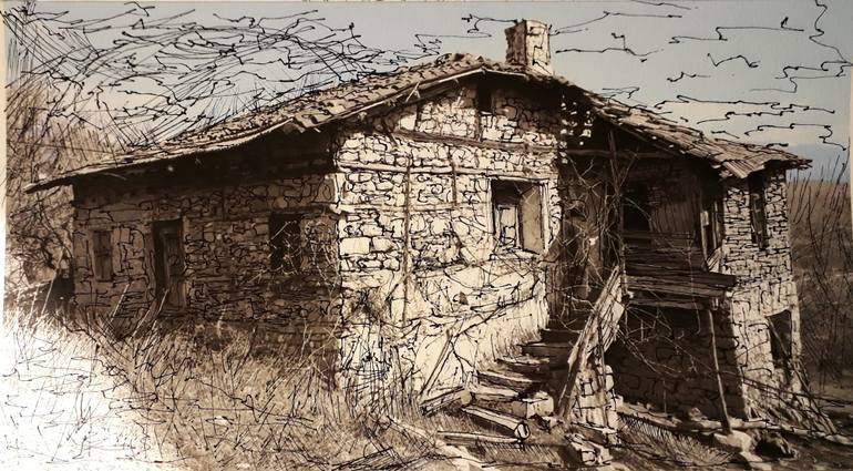 770x425 Saatchi Art Old House Drawing By Stiliyana Laleva