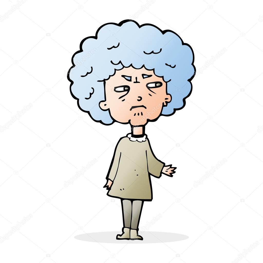 1024x1024 Cartoon Old Lady Stock Vector Lineartestpilot