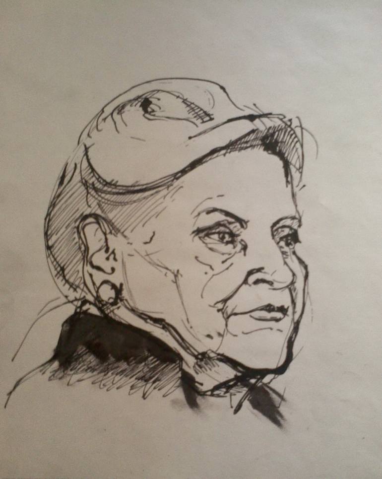 Old Lady Drawing at GetDrawings | Free download