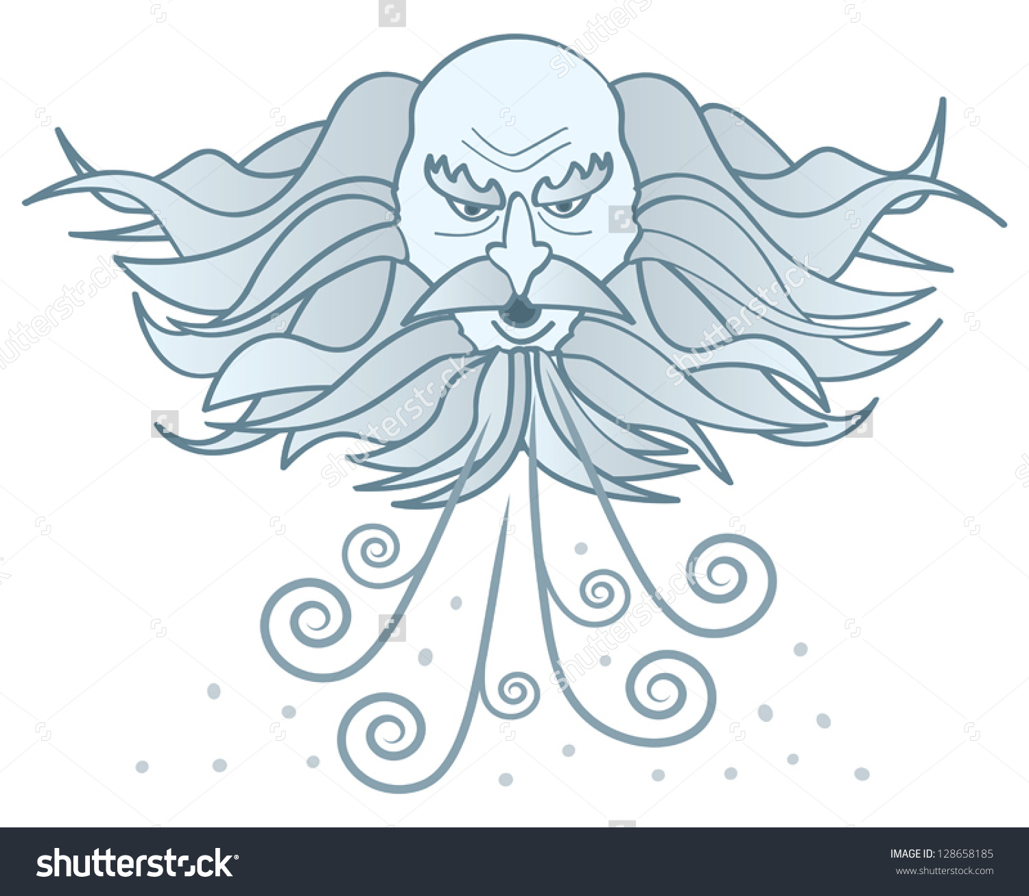 1500x1306 Stock Vector A Cartoon Image Of A Cloud Like Old Man Winter