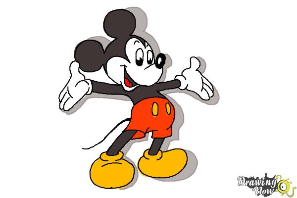 600x400 How To Draw Mickey Mouse Full Body