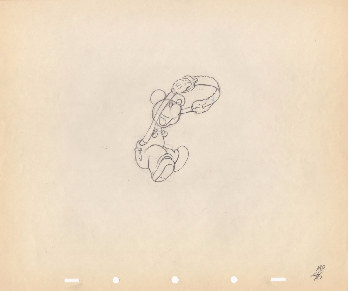 1200x1003 Original Vintage Production Drawing Of Mickey Mouse From Mickey'S