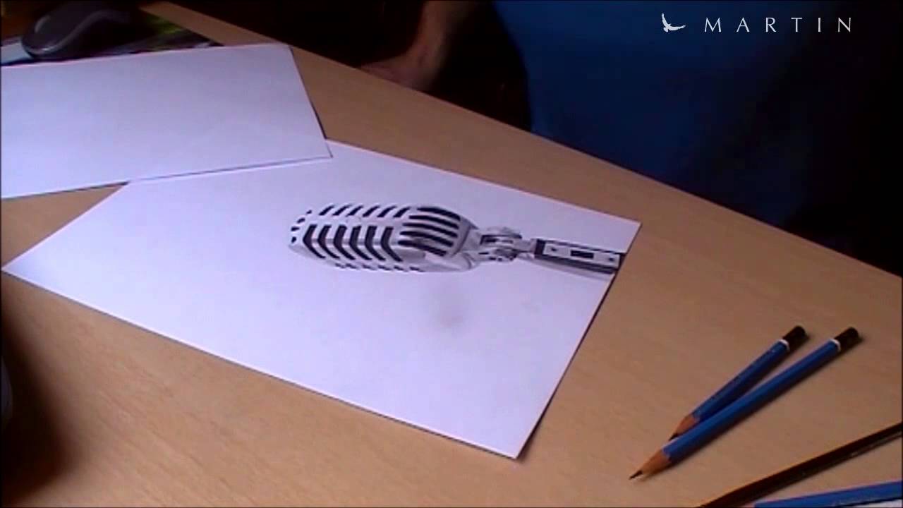1280x720 Old Microphone ~ Drawing Video
