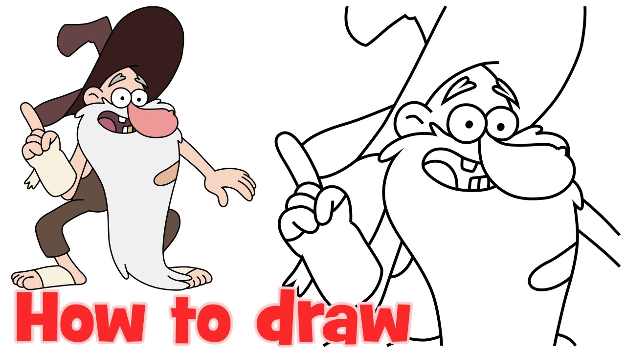 1280x720 How To Draw Fiddleford Hadron Old Man Mcgucket Gravity Falls
