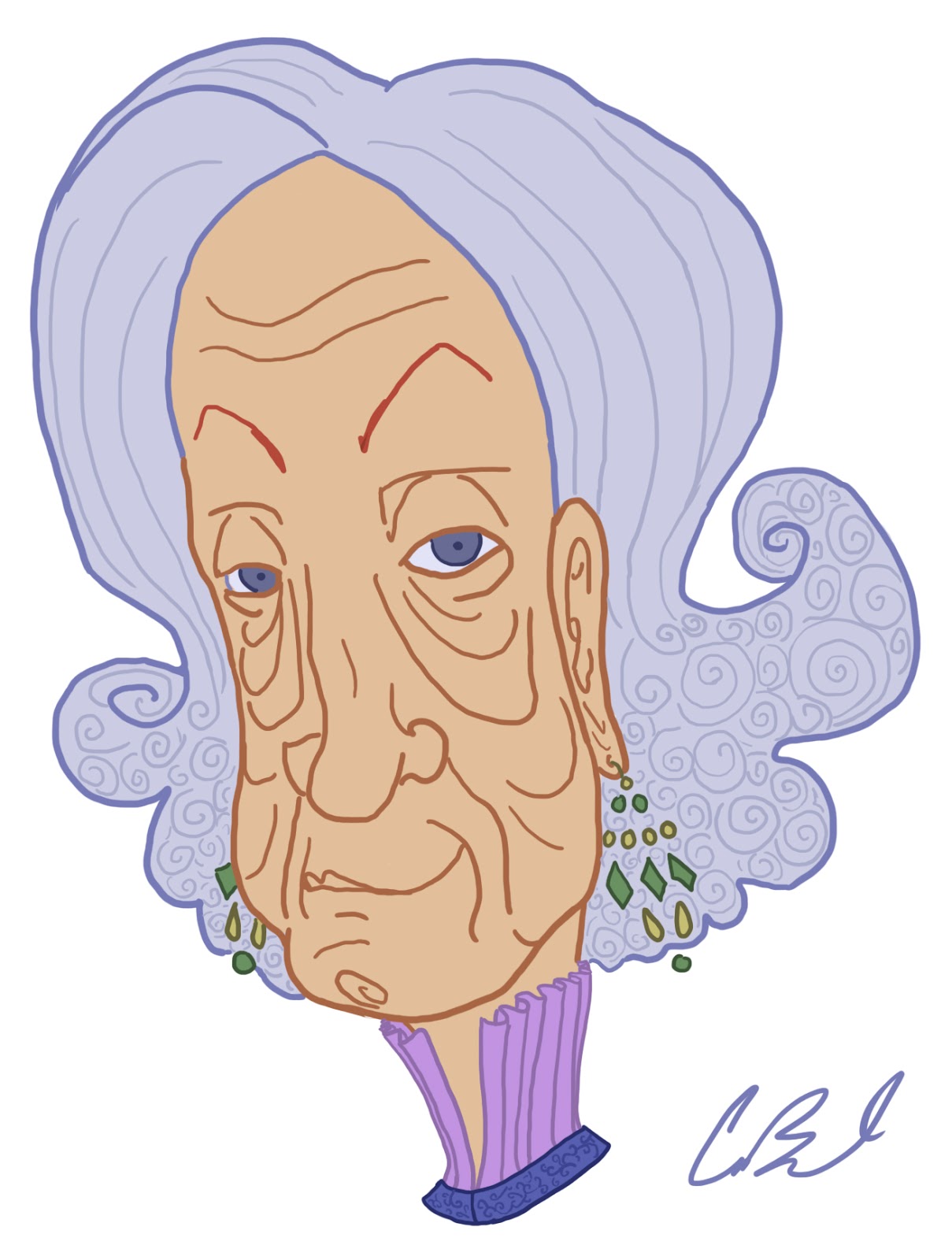 1209x1600 Cara's Art Blog 30 Day Drawing Challenge Day 6 Old Person