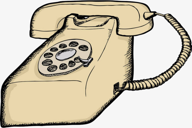 650x435 Old Rotary Dial Telephone, Cartoon Hand Drawing, Mobile Phone
