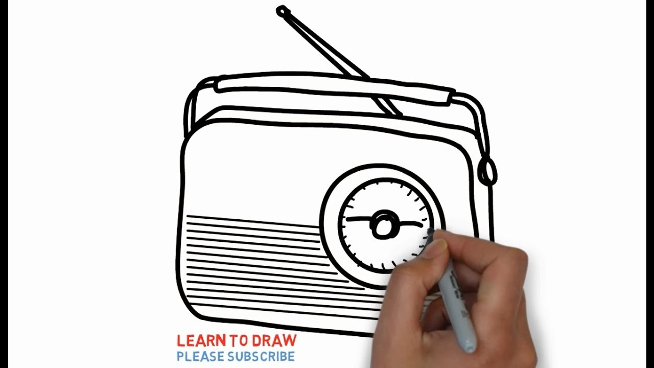 1280x720 Easy Step For Kids How To Draw The Old Radio