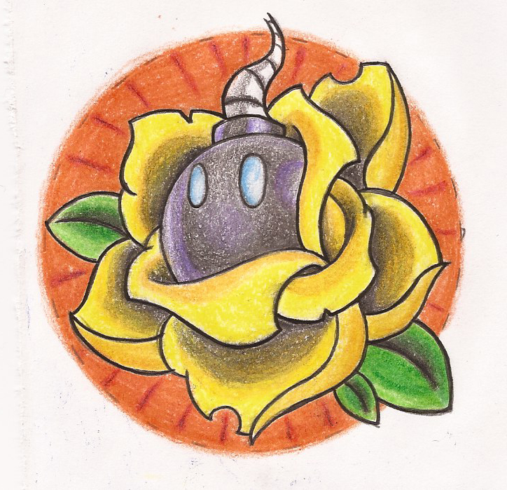 724x699 Old School Bomb Rose Drawing Tattoo Best Tattoo Ideas Gallery