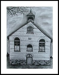 198x250 The Old School House Drawing By Lee Davies