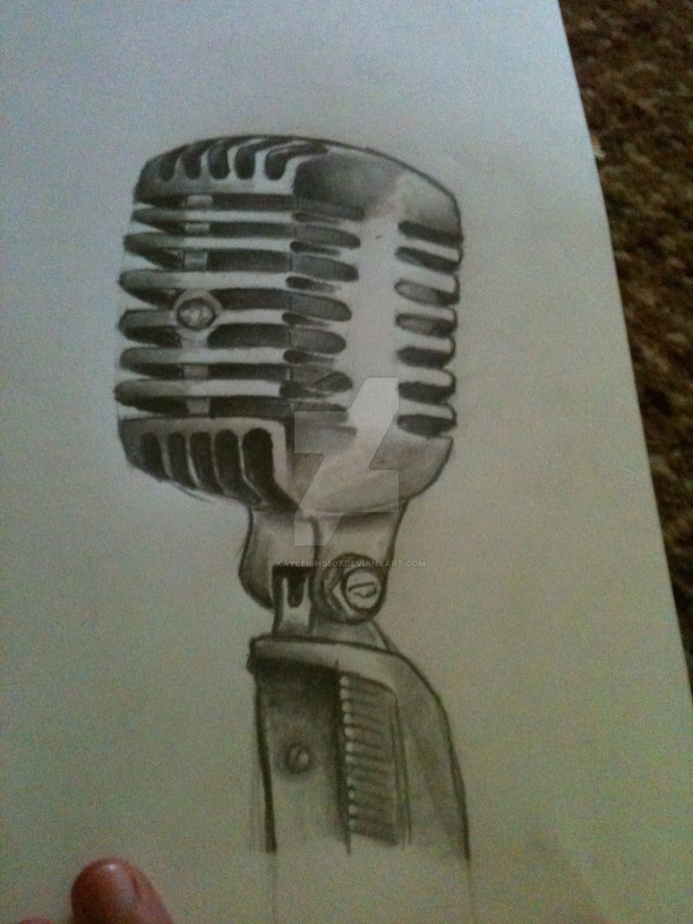 Old School Microphone Drawing at GetDrawings | Free download