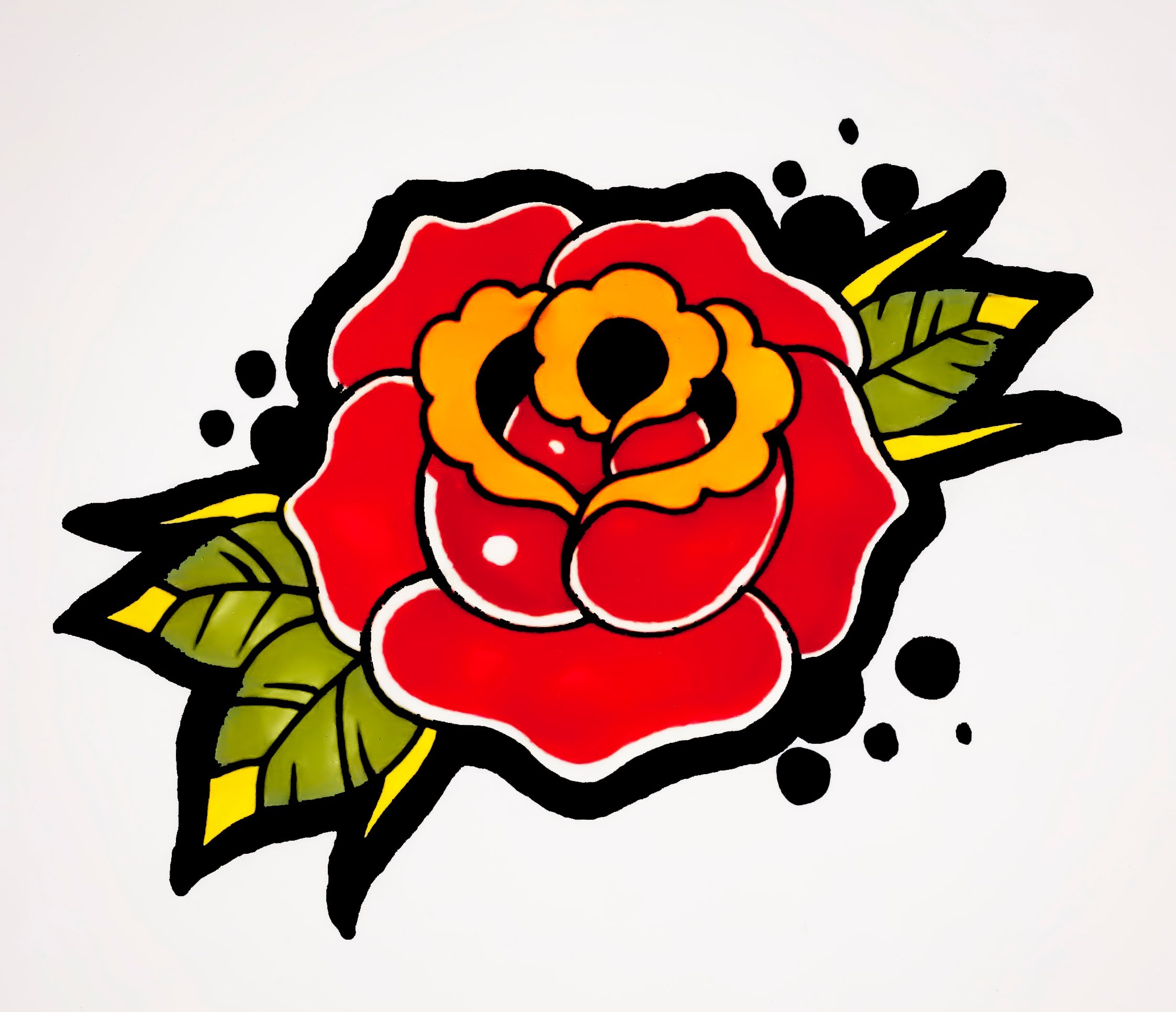 2246x1932 How To Draw A Rose Old School Tattoo Style