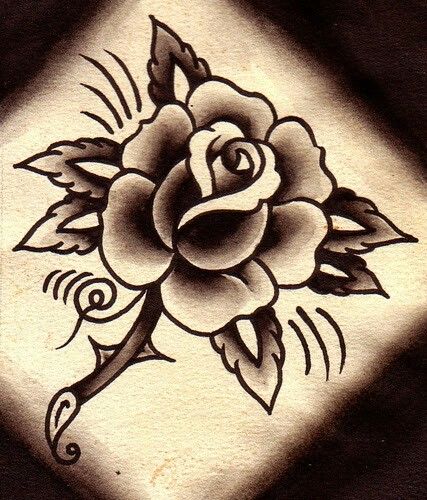427x500 Old School Rose Roses Skin Art, Tattoo And Tatting