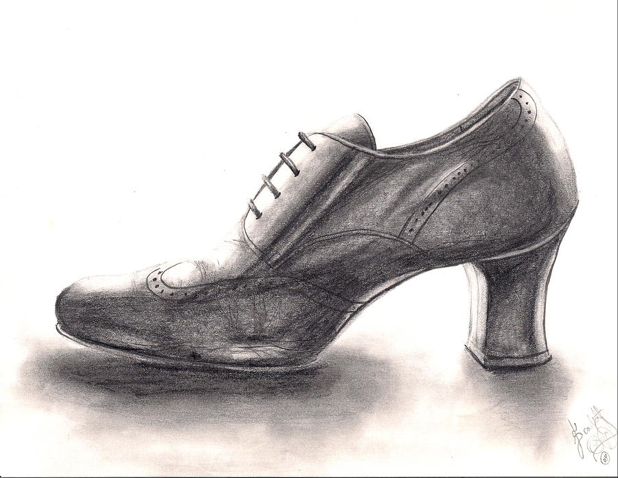 900x696 The Shoe Drawing By Scarlett Royal