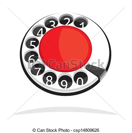 450x451 Old Telephone Numbers Vector Illustration