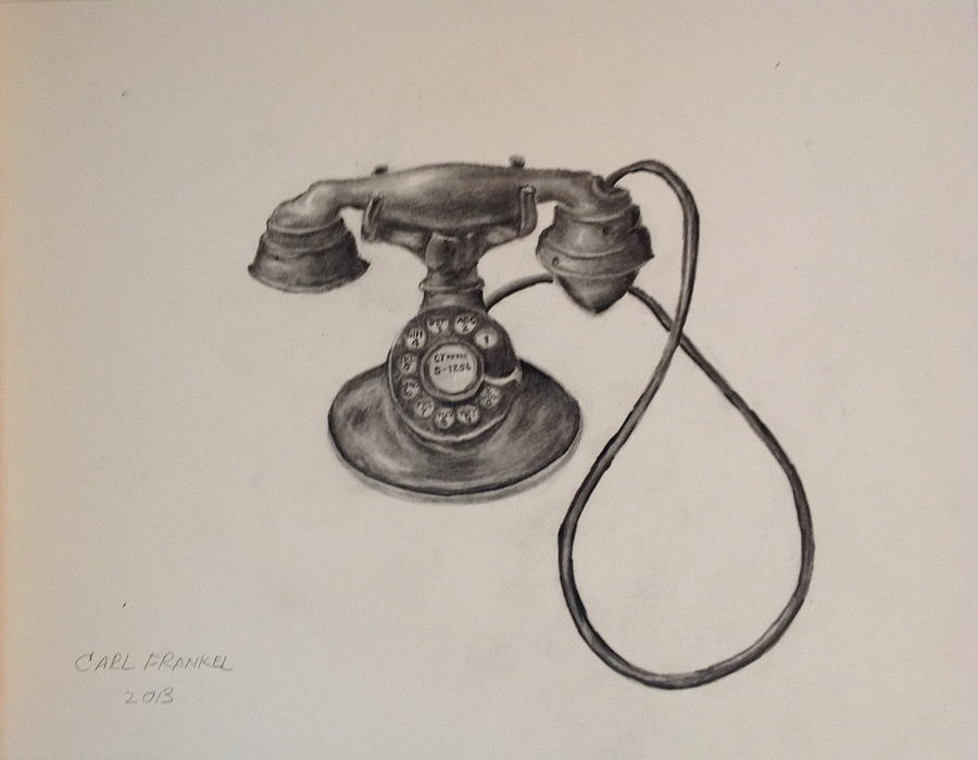 900x700 Telephone Drawing By Carl Frankel