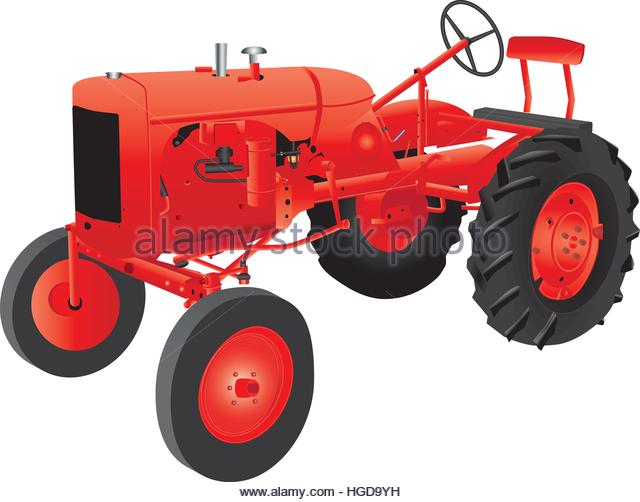 640x502 Illustration Vintage Tractor On Isolated Stock Photos
