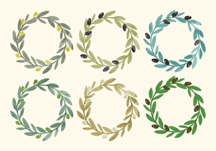 700x490 Vector Olive Wreath
