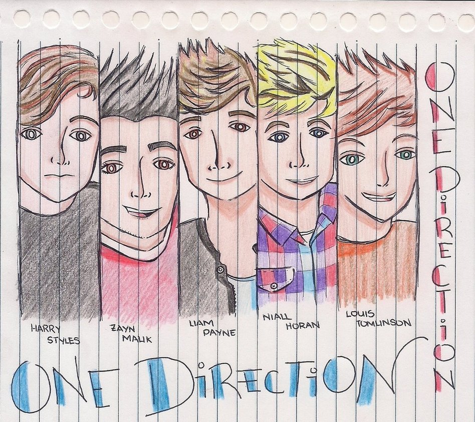 948x843 One Direction Drawing