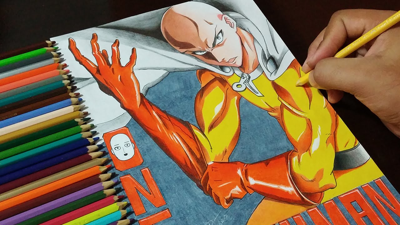 1280x720 Speed Drawing Saitama