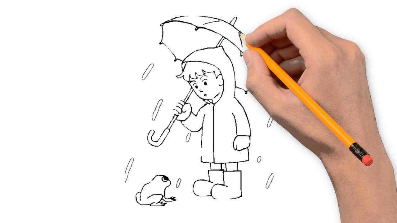 1280x720 Rain Nature Pencil To Draw Step By Step