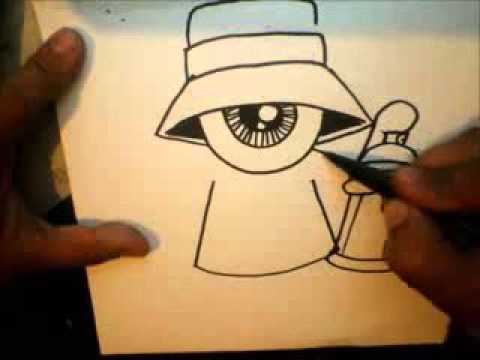 480x360 How To Draw One Eye Gangsta With A Spraycan And A Marker